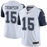 Nike Men & Women & Youth Cowboys 15 Deonte Thompson White Color Rush Limited Jersey,baseball caps,new era cap wholesale,wholesale hats